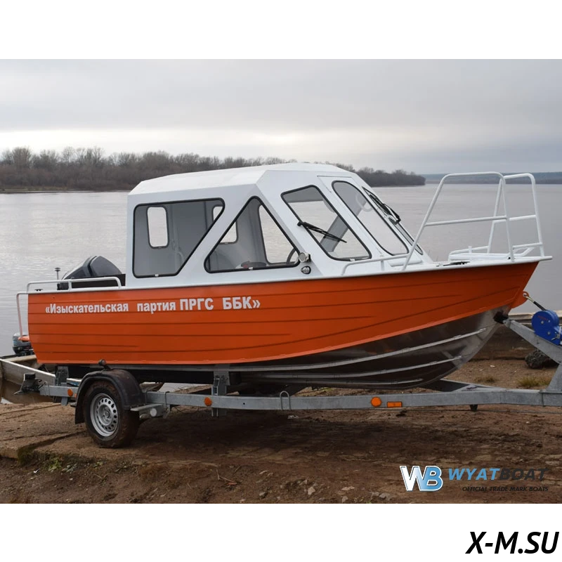 Алюминиевый катер WYATBOAT Неман-500 (закрытая рубка) Алюминиевый катер WYATBOAT Неман-500 (закрытая рубка)