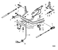 Комплект для дистанционного управления 2-х тактного ПЛМ MERCURY 9.9 M TMC Серийный номер от 0N059858 и выше
