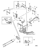 Рычаг дроссельной заслонки/Переключения передач, 9.9 Remote Models 4-Х ТАКТНОГО ПЛМ MERCURY 8 Серийный номер от 0P325500 и выше