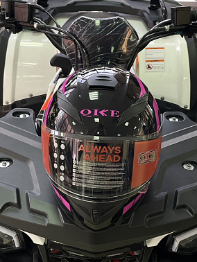 Шлем интеграл HETOSHI цв. Черный с розовыми вставками р.XL