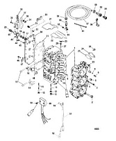 Блок цилиндров 2-Х ТАКТНОГО ПЛМ MERCURY 75 Серийный номер от 0T980000 до 0T999999