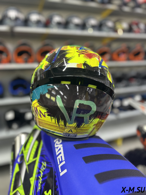 Шлем интеграл HETOSHI XD1-223 цв. Черный с мультипринтом  р. M